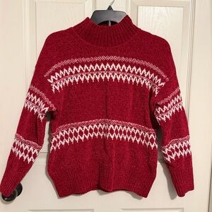 Christian Siriano Chenille Mock Neck Sweater